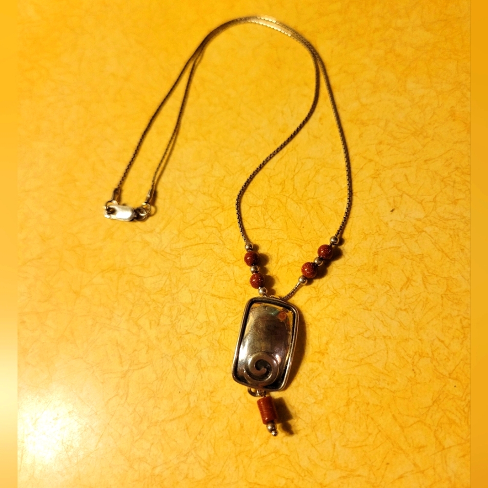 Silpada sterling silver sandstone necklace,  N1190